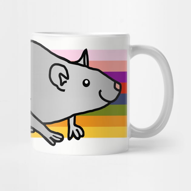 Rat on a Rainbow by ellenhenryart